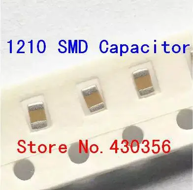 50 шт smd конденсатор 1210 225K 2,2 мкФ 50В