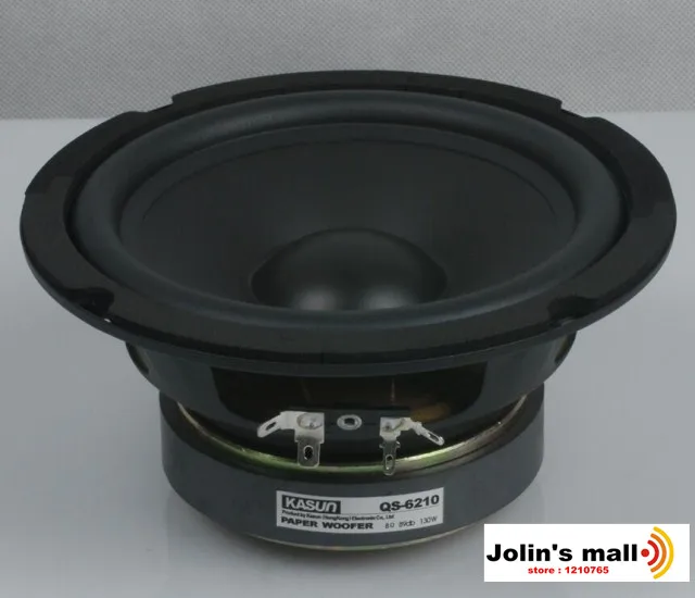 KASUN QS 6210 6 5 дюйма Средний бас низкочастотный динамик буксирная полка DIY 8 Ом 130 Вт 2
