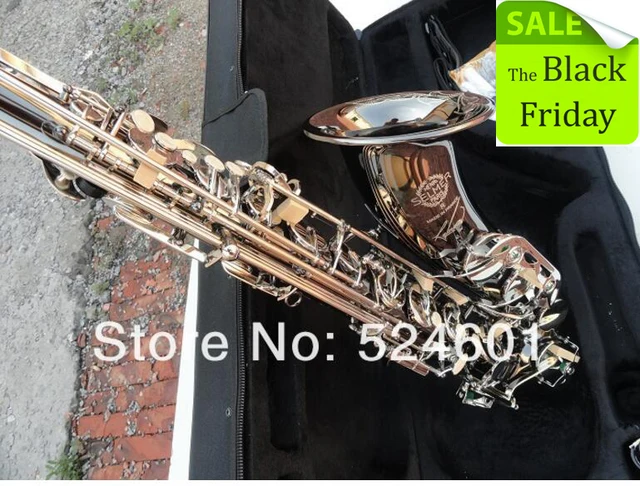 Best price at $390 Cheap Hot Sale Reference 54 Saks B Saxophone Selmer Sax Henry Black Nickel Plating Surface Tenor Sax Saxofone
