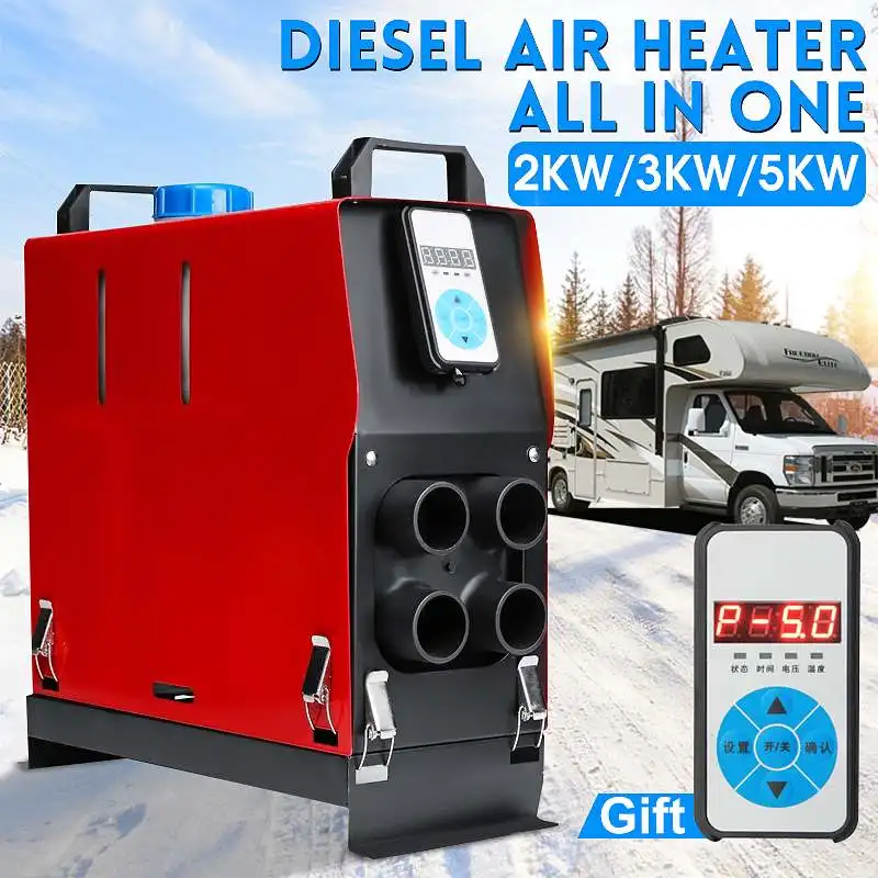 

5KW/3KW/2KW 12VCar Air Diesel Heater All-in-One Machine Single Hole LCD Monitor Heater Diesel Parking Warmer For Car Truck Bus B
