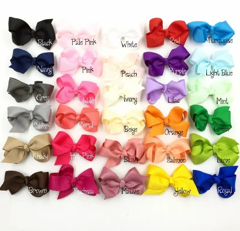 30pcs-lot-3-Grosgrain-Bows-Ribbon-Bow-With-Hair-Clip-Boutique-Hair-Bows-Hairpins
