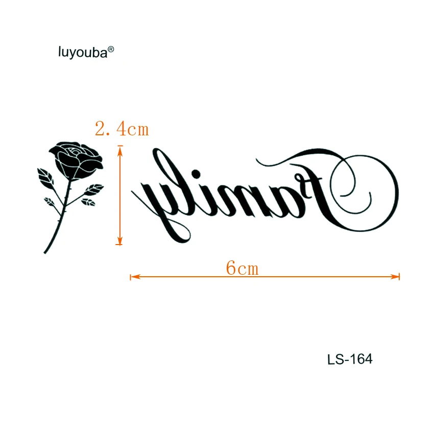 Семейная Водонепроницаемая временная татуировка наклейка красивая роза цветок вспышка тату поддельные татуировки Временные татуировки украшения для лица
