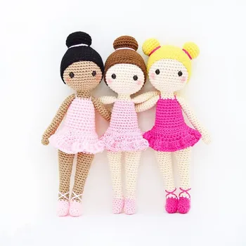 

crochet Amigurumi doll girl rattle toy