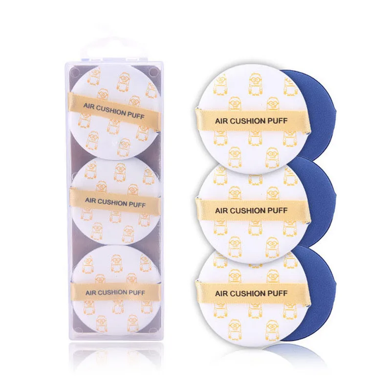 

Boxed skin cream pad with armrests special non-latex round puff beauty tools