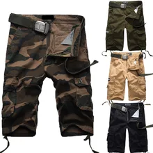 Masculina свободные мужские шорты Карго летние пляжные повседневные хлопковые капри с несколькими карманами короткие брюки большого размера джоггеры