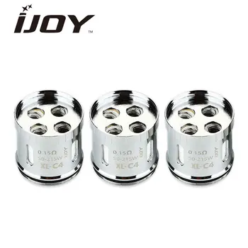 

3pcs IJOY XL-C4 Light-up Chip Coil Head for IJOY Limitless XL/EXO XL RTA SubOhm Tank Atomizer 0.15ohm 50-215W Red XLC4 Chip Core