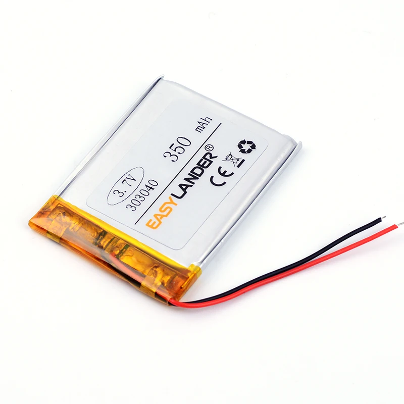 3x30x40 3.7V 350mAh Rechargeable li Polymer Li-ion Battery For bluetooth headset Device Watch recorder pen MP3/MP4 Player 303040 |