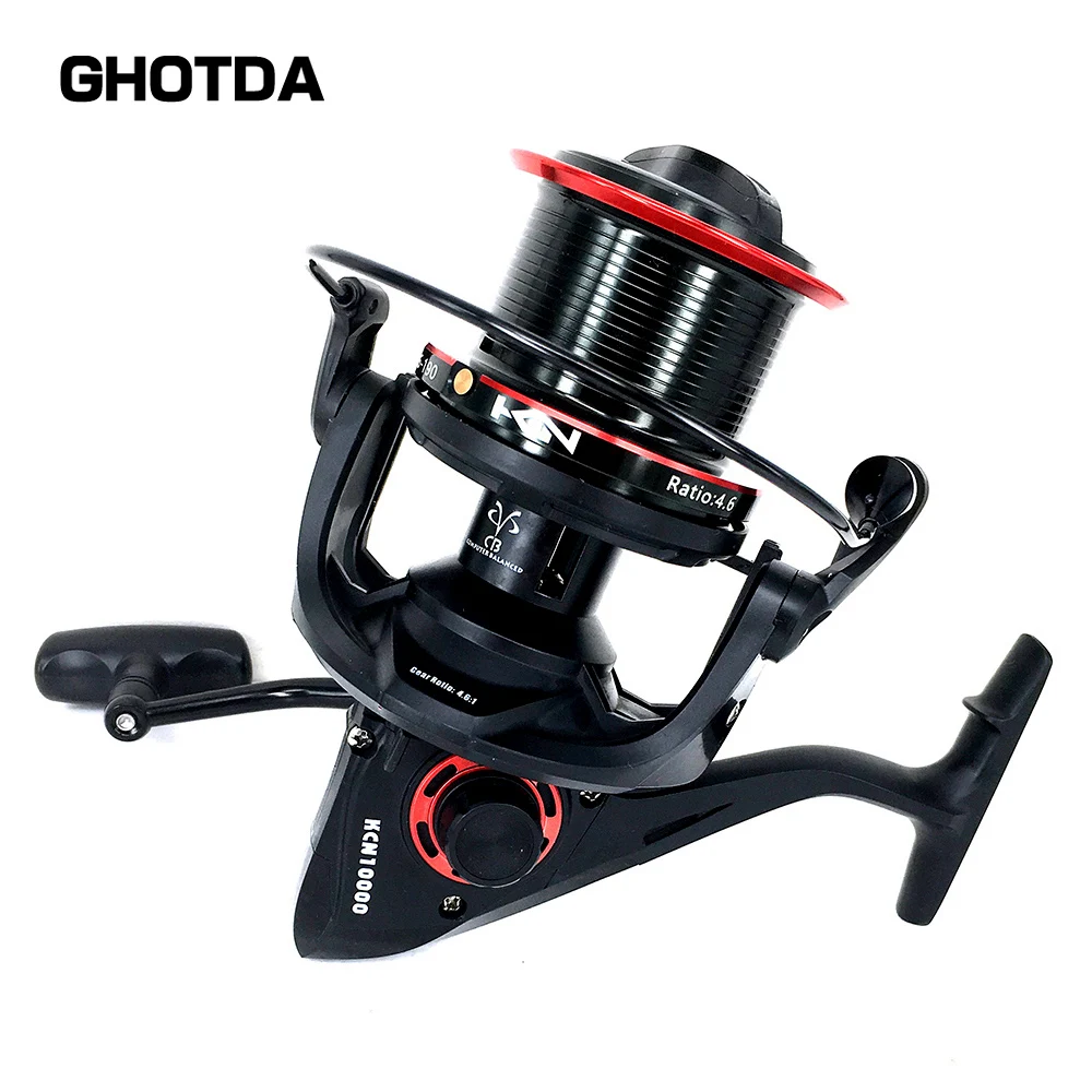2017 New Long Casting Spinning Fishing Reel Big Spool 10000/12000