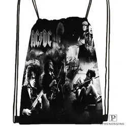 Custom Music Band Acdc походная сумка на шнурке Cute Daypack Kids Satchel (черная спина) 31x40 cm #180531-03-54