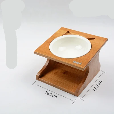 New Dog Food Bowls Elevated Dog Cat Bowls Ceramic Stainless Steel Pet Bowl Pet Feeder Cats Dogs Feeding Dish Pet Supplies - Цвет: one bowl