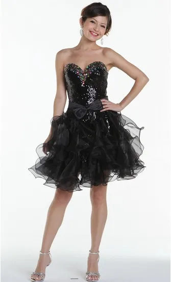 

free shipping 2014 dinner dress new style formal ball gowns crystal Cocktail sexy black organza Removable customize prom Dresses