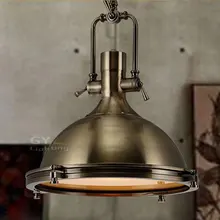 100-240v grande pesado 39*39cm Lustres casa Vintage Industrial Lámpara de Metal loft vintage negro luz colgante de cromo grande retro lámpara