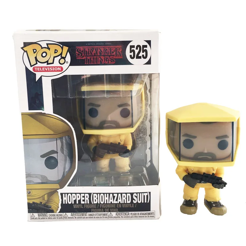 

Funko pop Stranger things & HOPPER (BIOHAZARA SUIT) Action & Toy Figures Collectible Model Toy for Children