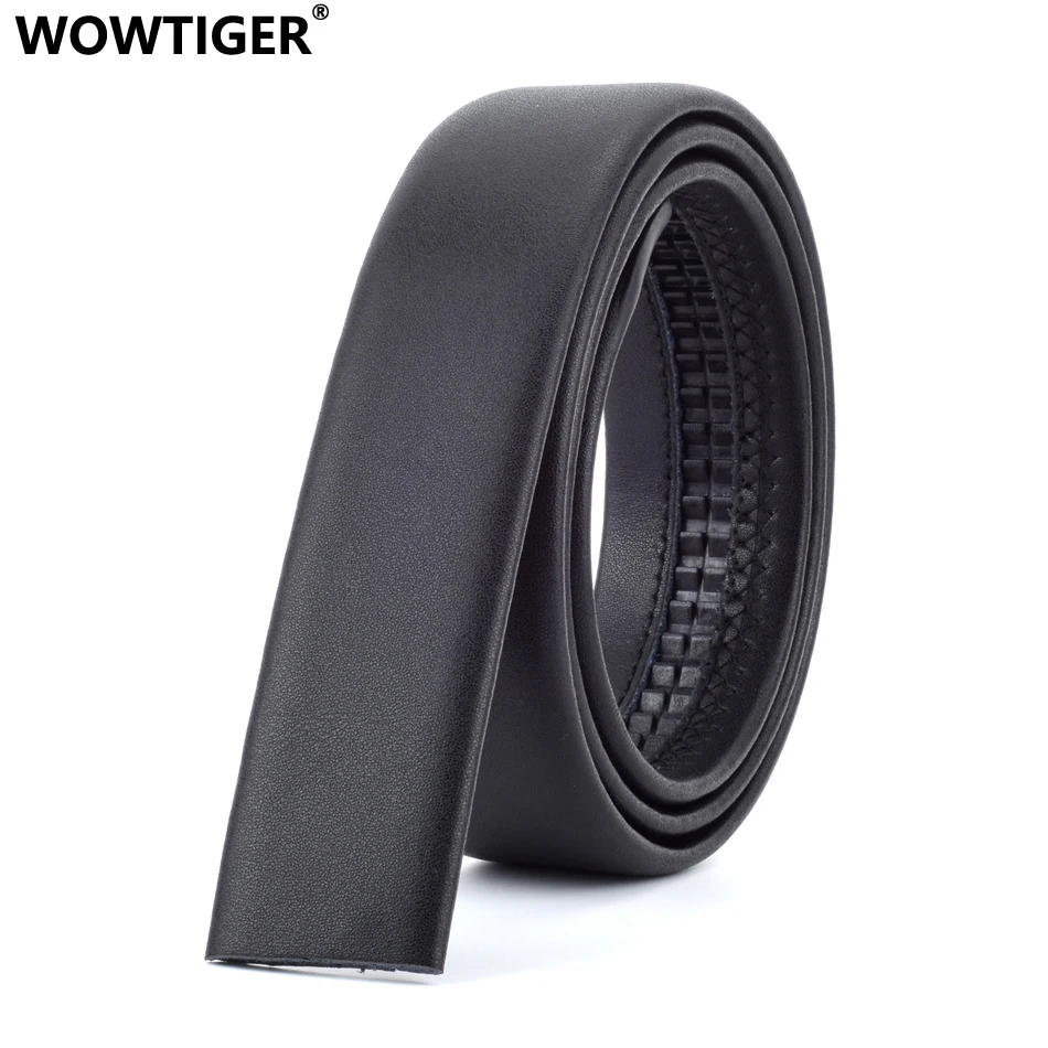 

WOWTIGER Fashion Mal Designer 3.5cm Belts Luxury Leather Men Belt Automatic Not have belt buckle ceinture homme
