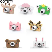 Мультфильм Животные цифровая Камера 2 дюймов Экран HD 8MP силиконовый мягкий чехол с покрытием картой Micro SD объемом 32 Гб, подарок ко дню рождения