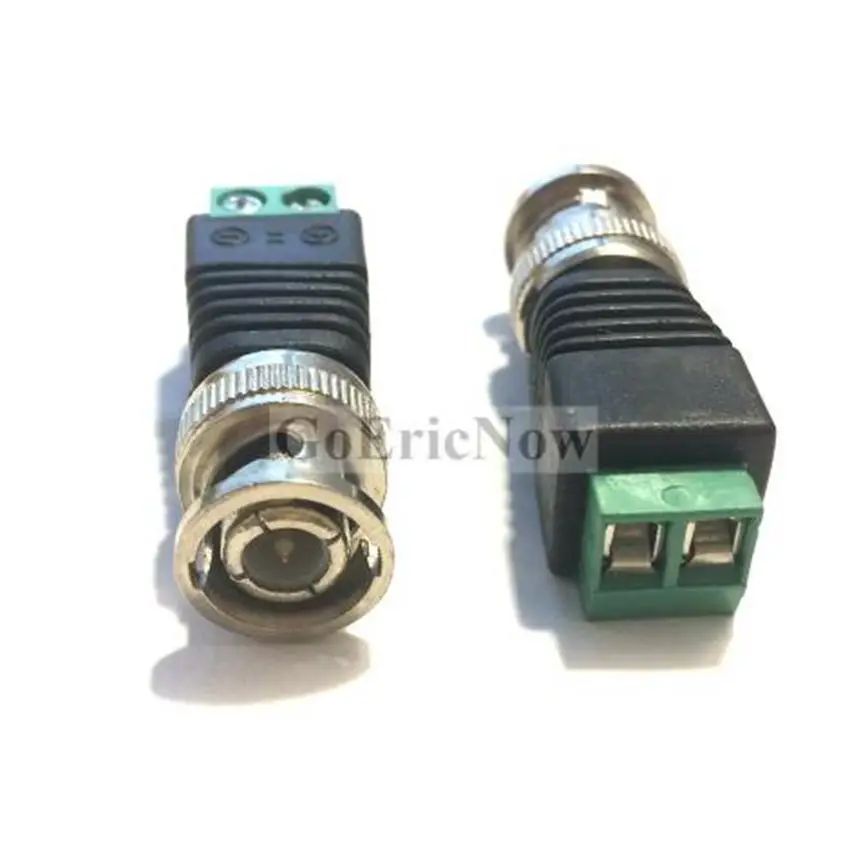

1 pcs BNC male to AV Screw Camera CCTV Video Balum Terminal Connector Plug