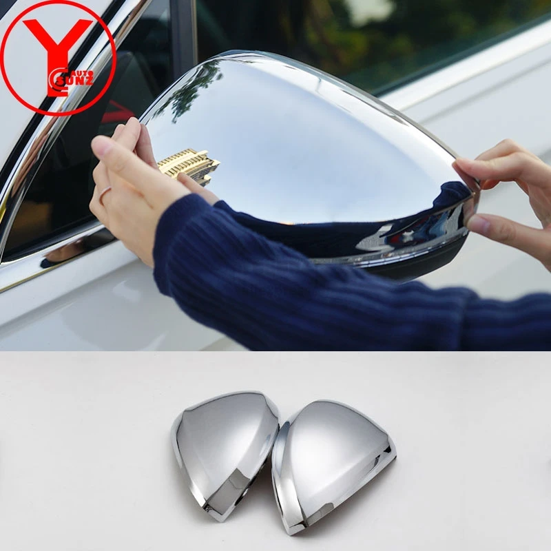 

2018 chrome rearview mirror cover For Volkswagen New Tiguan L 2017 Side Door Rear View Mirror Cover car parts accessories YCSUNZ