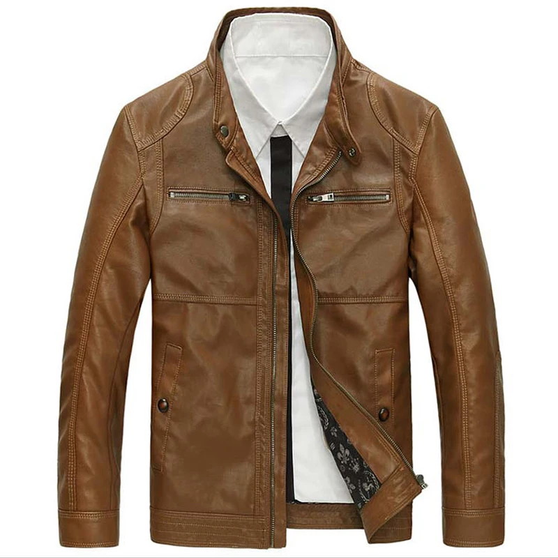

Fashion Mens Leather Jacket Coats For Men New Arrivals 2018 Slim Fit Motorcycle Leather Jackets Mens Clothing Imported S2795