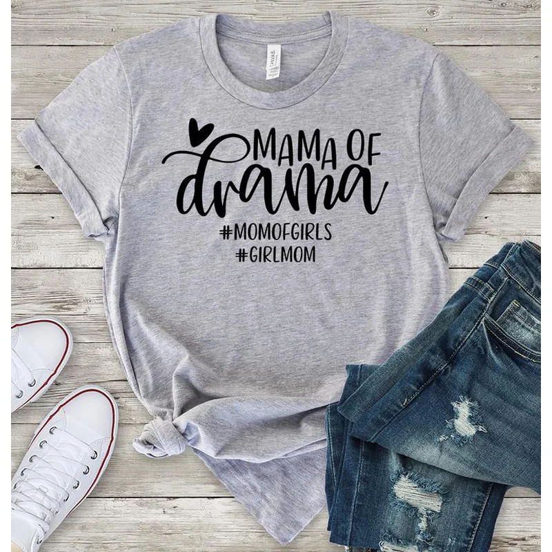 Mama of Drama женская футболка рубашка для мамы на день рождения подарок матери летняя