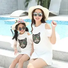 off shoulder mother daughter dresses sequin cat family look mommy and me clothes mom and daughter matching dress outfits summer off shoulder mother daughter dresses sequin cat family look mommy and me clothes mom and daughter matching dress outfits summer