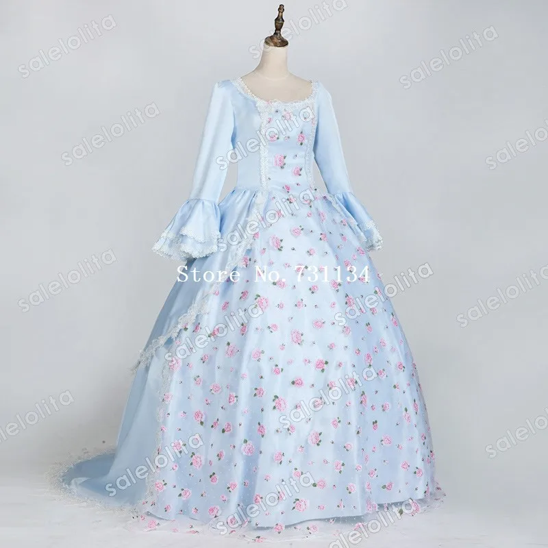 Платье-Карета в стиле ренессанса 18 века, высококлассное готическое викторианское платье принцессы, голубое маскарадное платье Марии Антуанетты