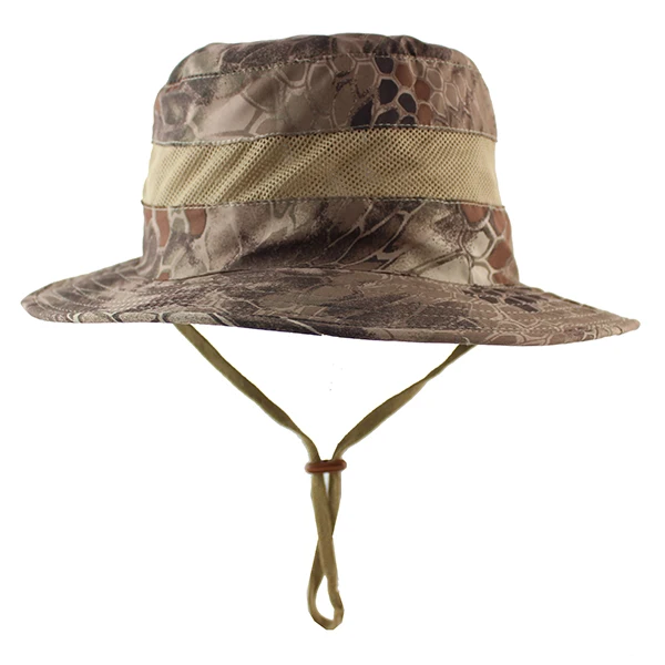 UPF50+ Summer Sun Hat for Mens Womens Waterproof Bucket Hat Breathable Mesh Boonie Hat Outdoor Foldable Quickdry UV Protection - Цвет: HLD