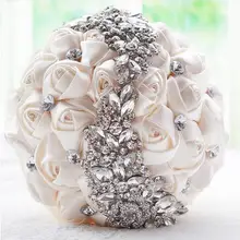 Ayicuthia Кристальный Свадебный букет красный брошь свадебные аксессуары, букеты, платье подружки невесты, искусственный цветок для свадьбы свадебный букет цветов S18