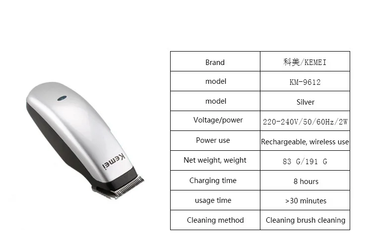 kemei KM-9612 Mini Electric Hair Clipper kemei KM-9612 Mini Electric Hair Clipper