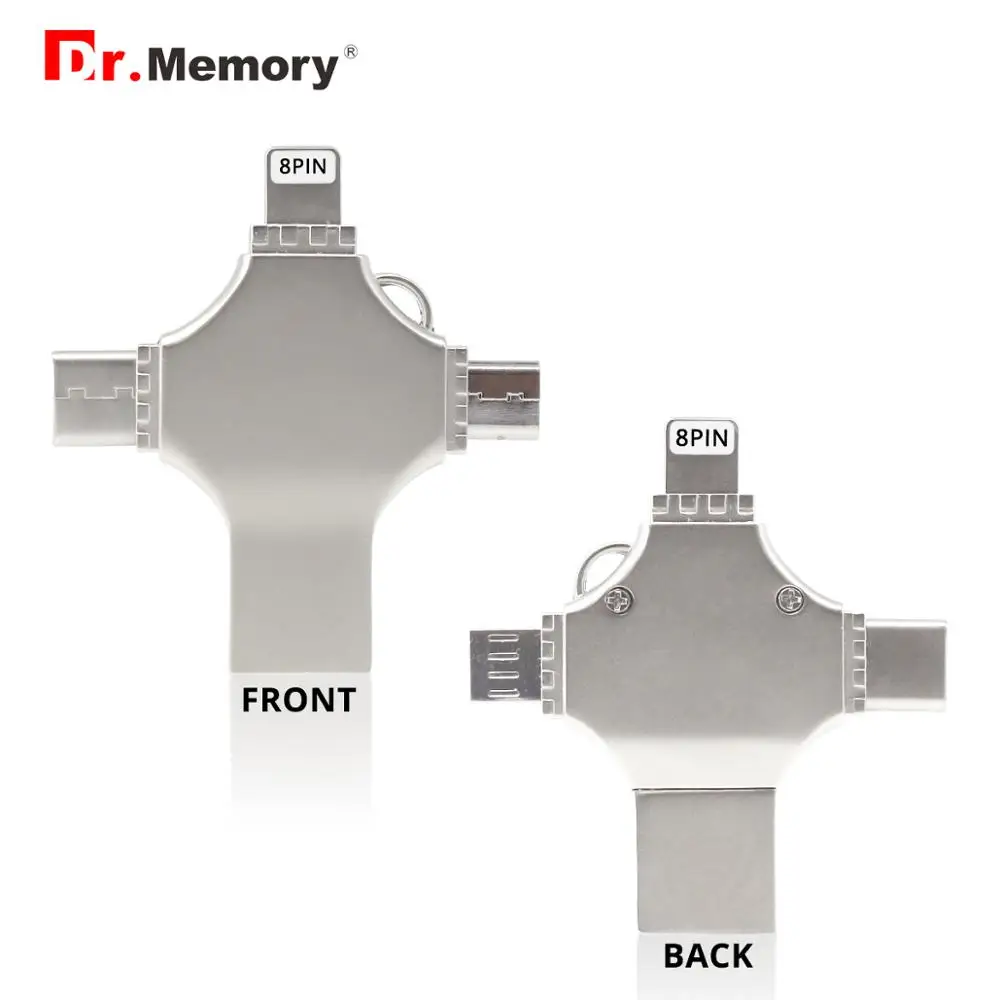 4 в 1 OTG USB флэш накопитель для iPhone/Type C/Micro Usb 3 0 16 ГБ 32 64 128 карта памяти|USB