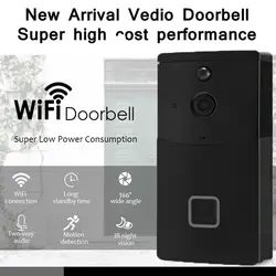 720 P беспроводной Wi-Fi HD видео дверной звонок двухстороннее аудио ночного видения обнаружения движения смарт-домофон 6 месяцев в режиме