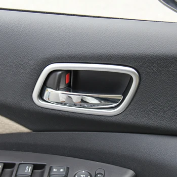 

FOR HONDA CRV CR-V 2012-15 ACCESSORIES ABS Plastic Matte Inner Side Door Handle Bowl Cover Trim sticker car styling 4pcs