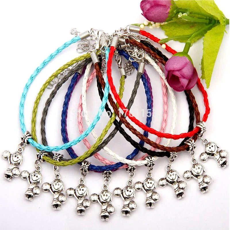 حار 20 قطعة/الوحدة التشجيع فتاة سحر قلادة العتيقة الفضة 20 + 5 سنتيمتر multicolor الجلود حبل سوار المجوهرات عالية الجودة e251 حار 20 قطعة/الوحدة التشجيع فتاة سحر قلادة العتيقة الفضة 20 + 5 سنتيمتر multicolor الجلود حبل سوار المجوهرات عالية الجودة e251