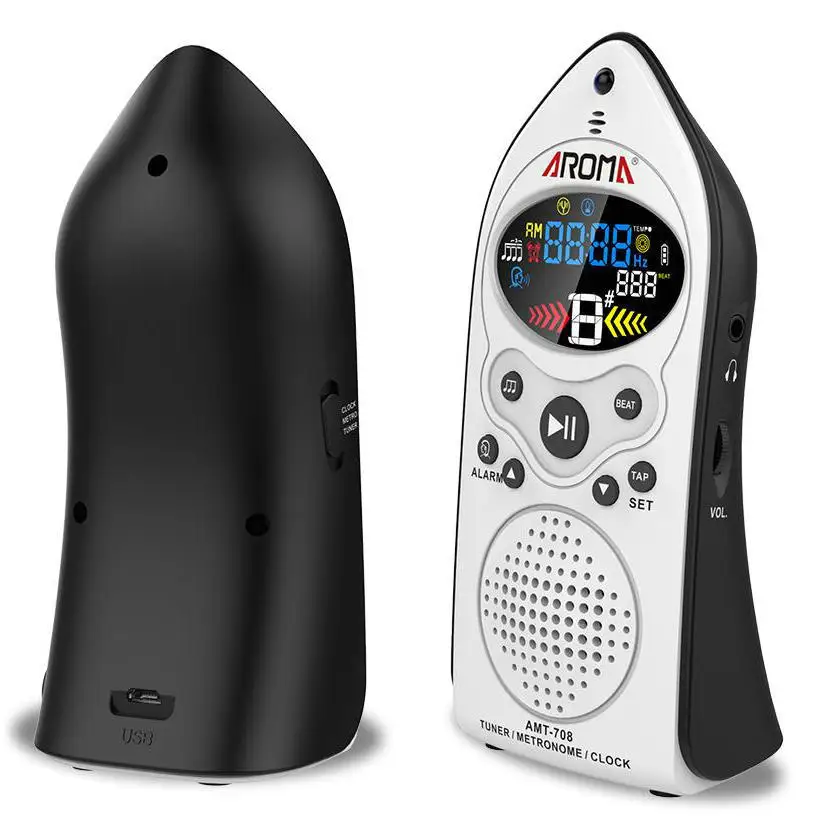AROMA Metronome Piano Guitar Violin Drum Guzheng Rhythm Color Screen Tuner Alarm Clock Universal AM-708
