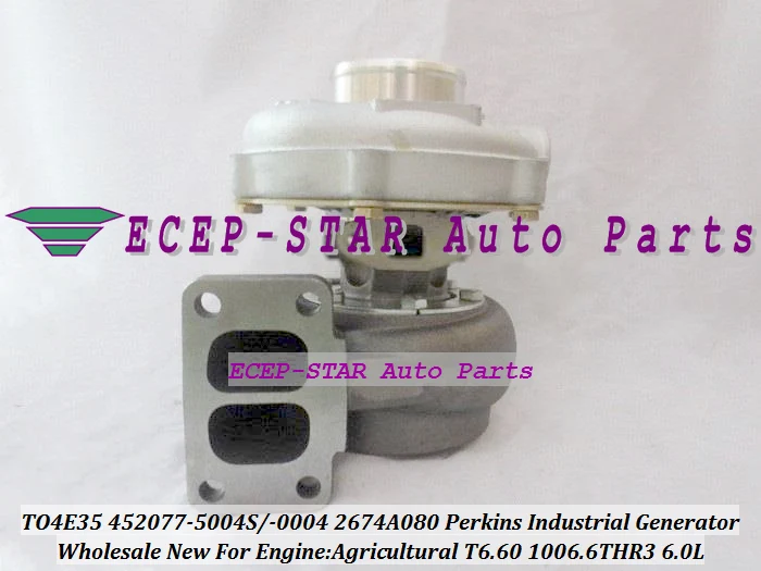 

TO4E35 452077 452077-5004S 452077-0004 2674A080 Turbo For PERKIN S Agricultural Industrial Generator T6.60 1006.6THR3 6.0L