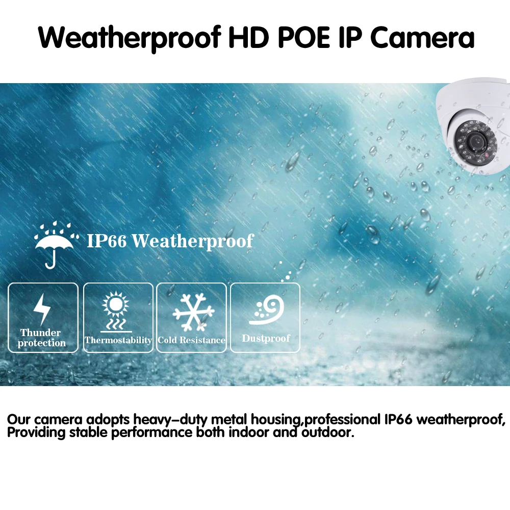 HD H.265 5.0MP POE камера безопасности CCTV система 4CH 8CH NVR с 2592*1520 4MP IP на открытом воздухе