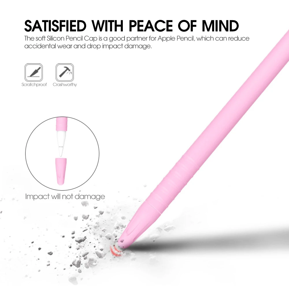 Для Apple Pencil 1 чехол для планшета сенсорный Стилус защитный чехол Чехол Мягкий силиконовый наконечник крышка рукав Противоскользящий чехол s для iPad
