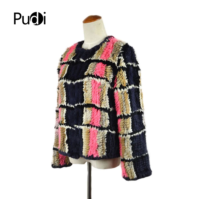 CR032 2017 new style women's knitted overcoat chic tartan is designed to keep warm
