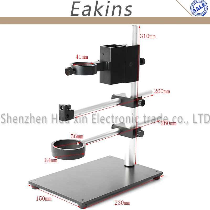 Многофункциональный полностью металлический двойной рычаг стрелы Стенд Вращающийся Регулируемый держатель-подставка для Lad цифровой видео микроскоп камера
