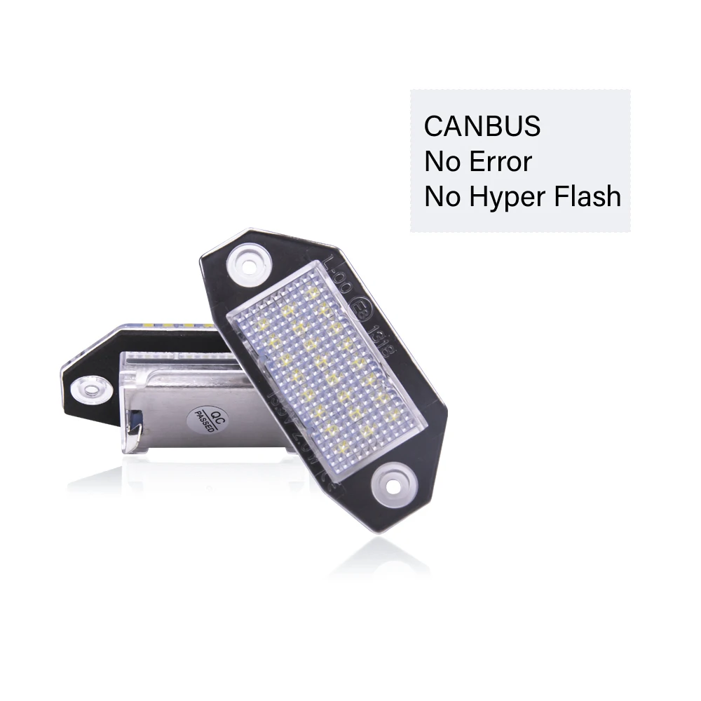 

2Pcs 12V LED Number License Plate Light Lamps Canbus No Error For Ford Mondeo MK 3 2000~2007 4/5