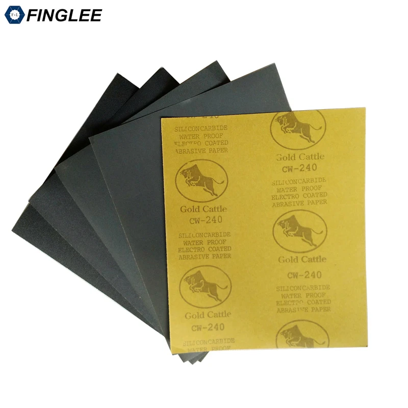 Buy 5pcs 230x280mm Black Silicone Sanding Paper