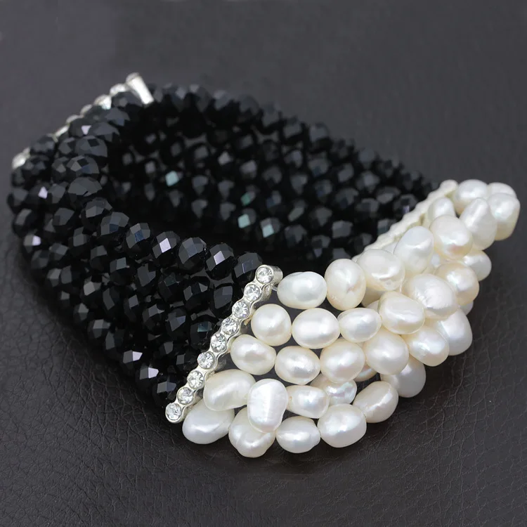 Buy Multi Strand Pearls Bracelets Natural Baroque