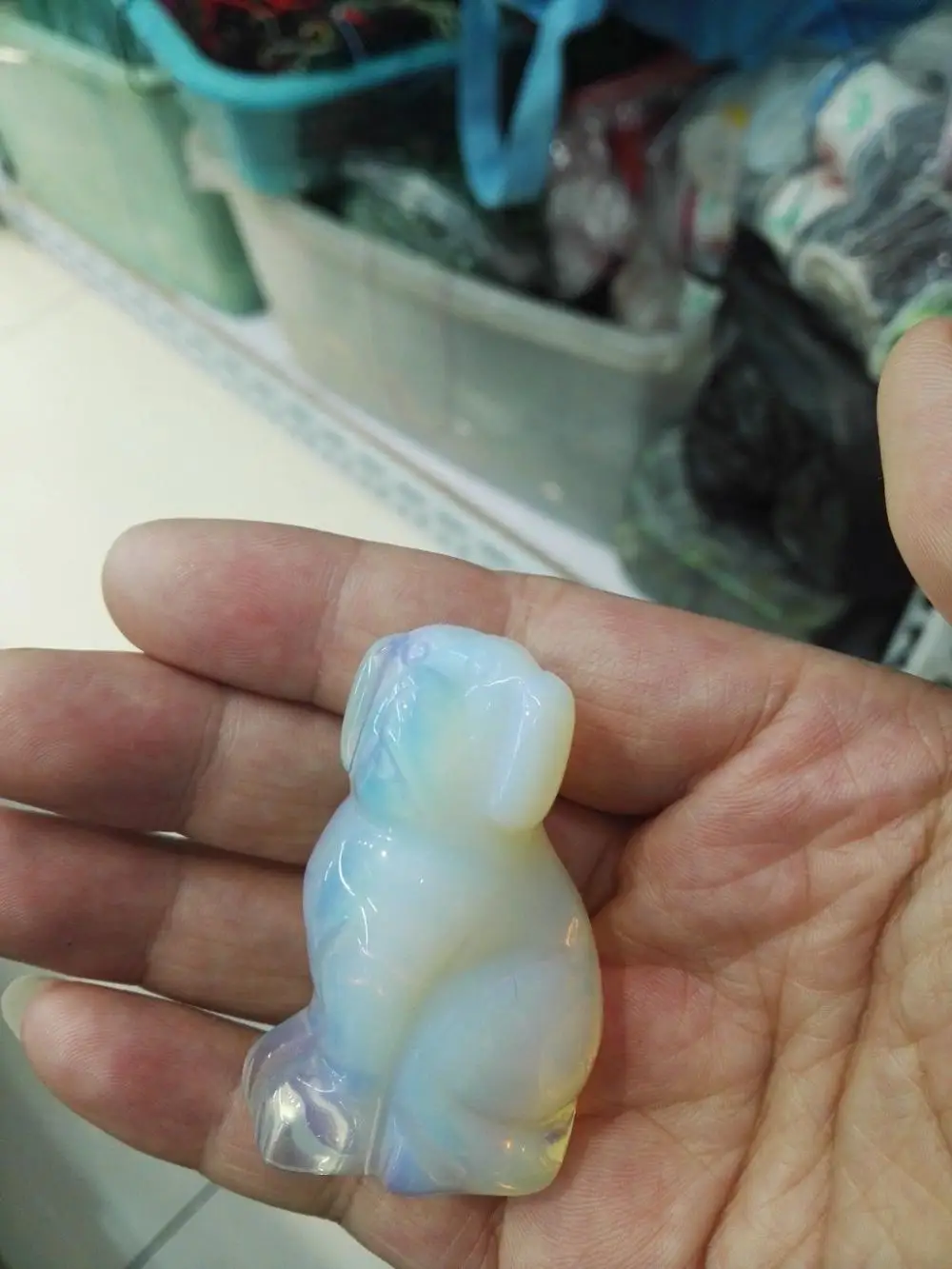 

Opal dog ornaments