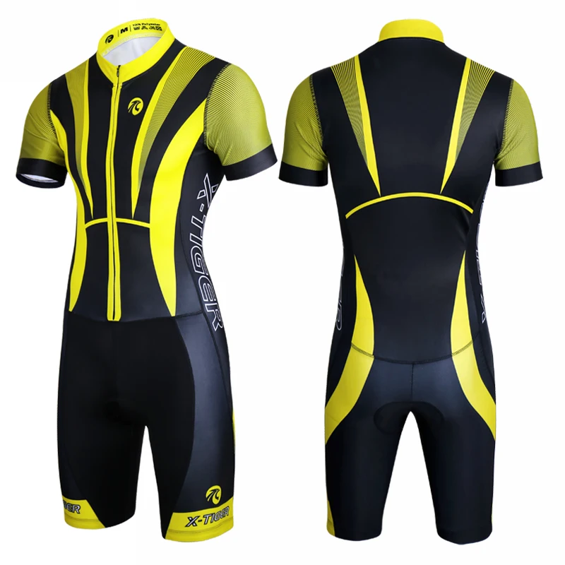 X-Tiger велосипедный трикотаж для триатлона Ropa De Ciclismo Maillot компрессионная Губка Мягкий короткий рукав Велоспорт Бег трикотажная одежда для плавания