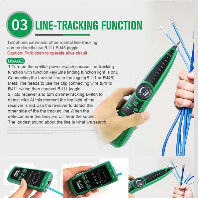 LAOA новый многофункциональный линейный поиск RJ45/RJ11 инструмент для проверки сети и