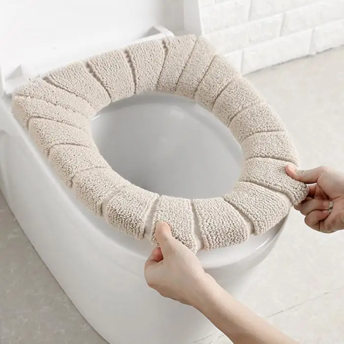Ванная комната подушка для унитаза унитаз моющиеся мягкие теплые коврик Обложка Pad-капля