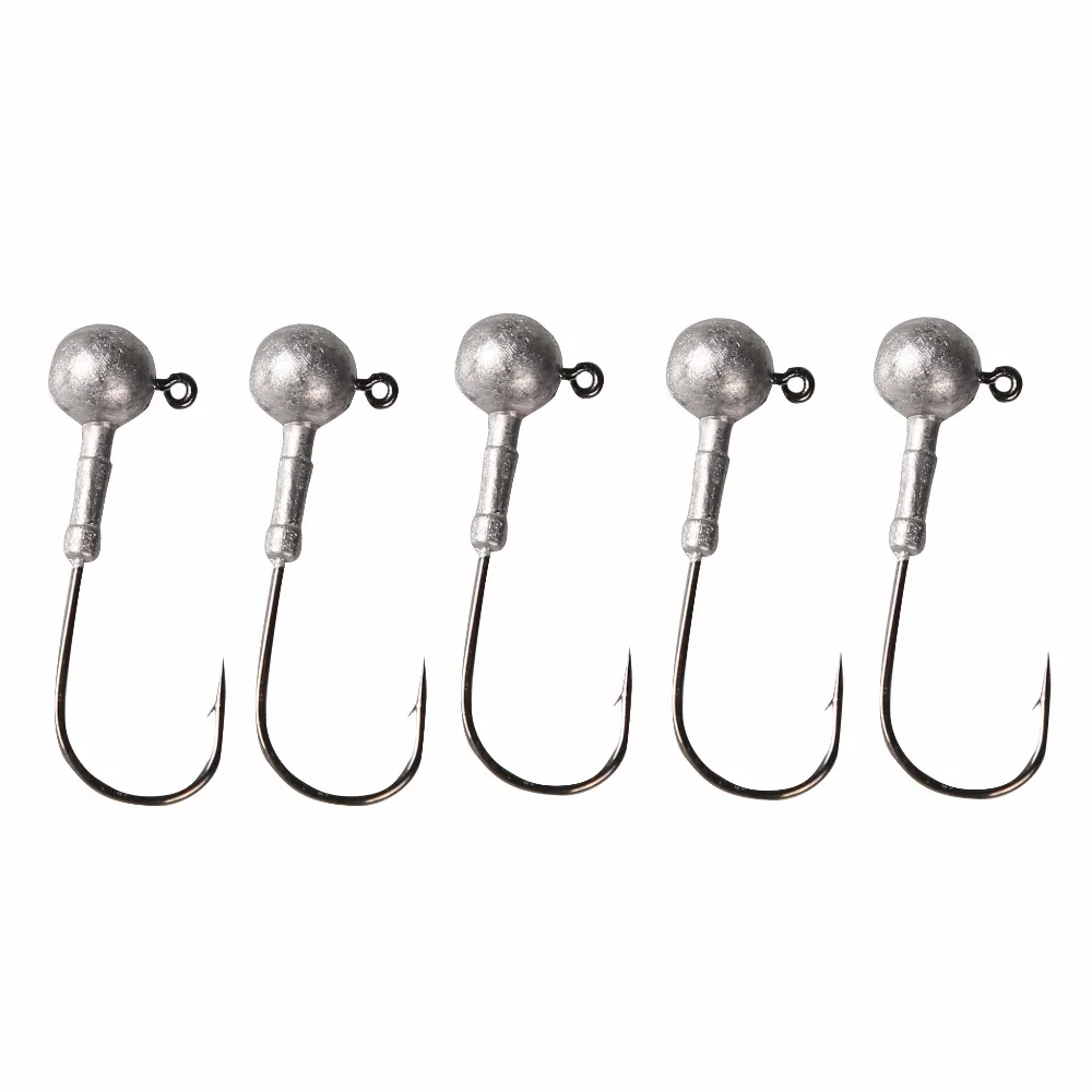 Buy 5 pcs/lot Primary lead head hook3.5g/5g/7g soft bait hooks soft hook worm