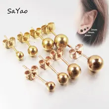 2 шт. 0,8 мм роза цвета: золотистый, серебристый хирургические 316L Нержавеющая сталь серьга-шарик Панк уха шпильки для пирсинга уха для Для мужчин Для женщин