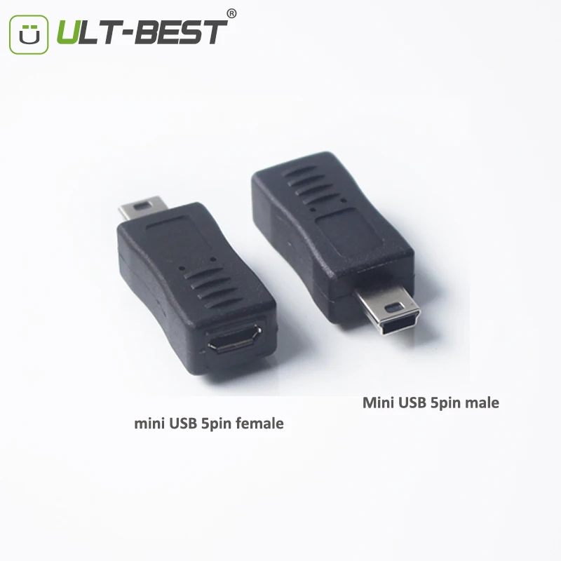 

ULT-Best Wholesale Mini USB 5pin Male to Micro USB Female Adapter Converter Connector Data Sync for MP3 MP4 Car Tablet