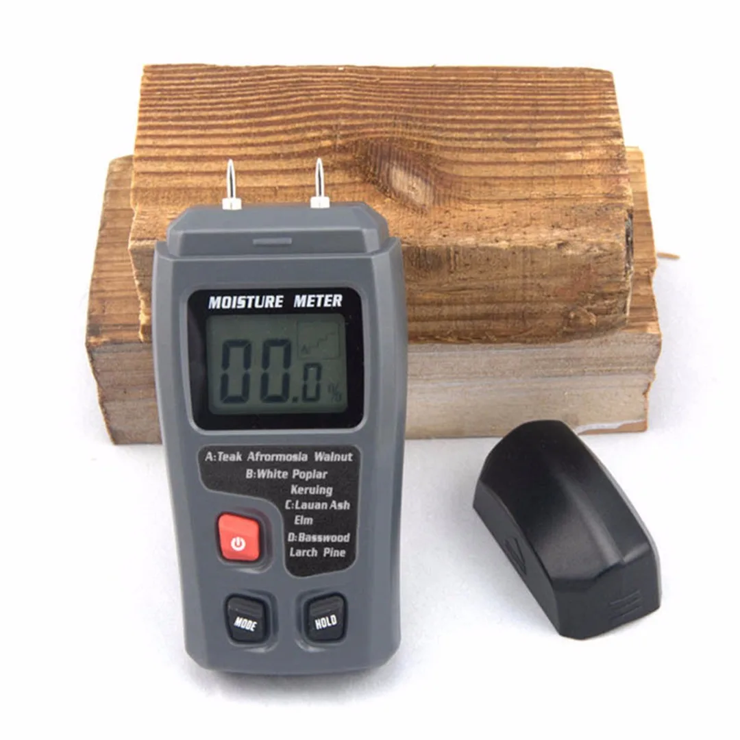 1pc High Resolution 0-99.9% Digital Timber Damp Detector Wood Moisture Meter Humidity Tester Auto Power Off For Testing Tool