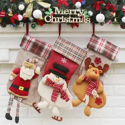 Рождественские украшения Рождественские чулки рождественские носки Рождественский подарок на Новый год конфеты подарочные сумки для